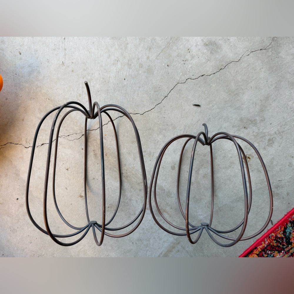 Pottery barn Metal Pumpkin Decor Set